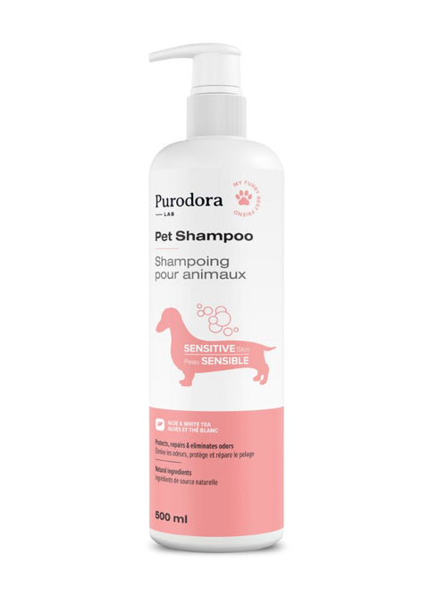 Shampoing pour animaux à la peau sensible