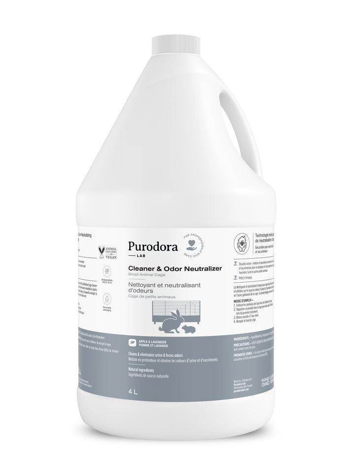 Nettoyant et neutralisant d'odeurs pour cage de petits animaux - Purodora Lab